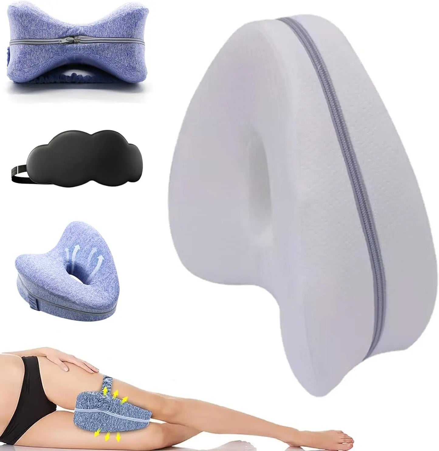 Spine Alignment Pillow – Orthopedic Leg Pillow for Hip Pain, Sciatica & Back Relief | Side Sleepers Support Cushion