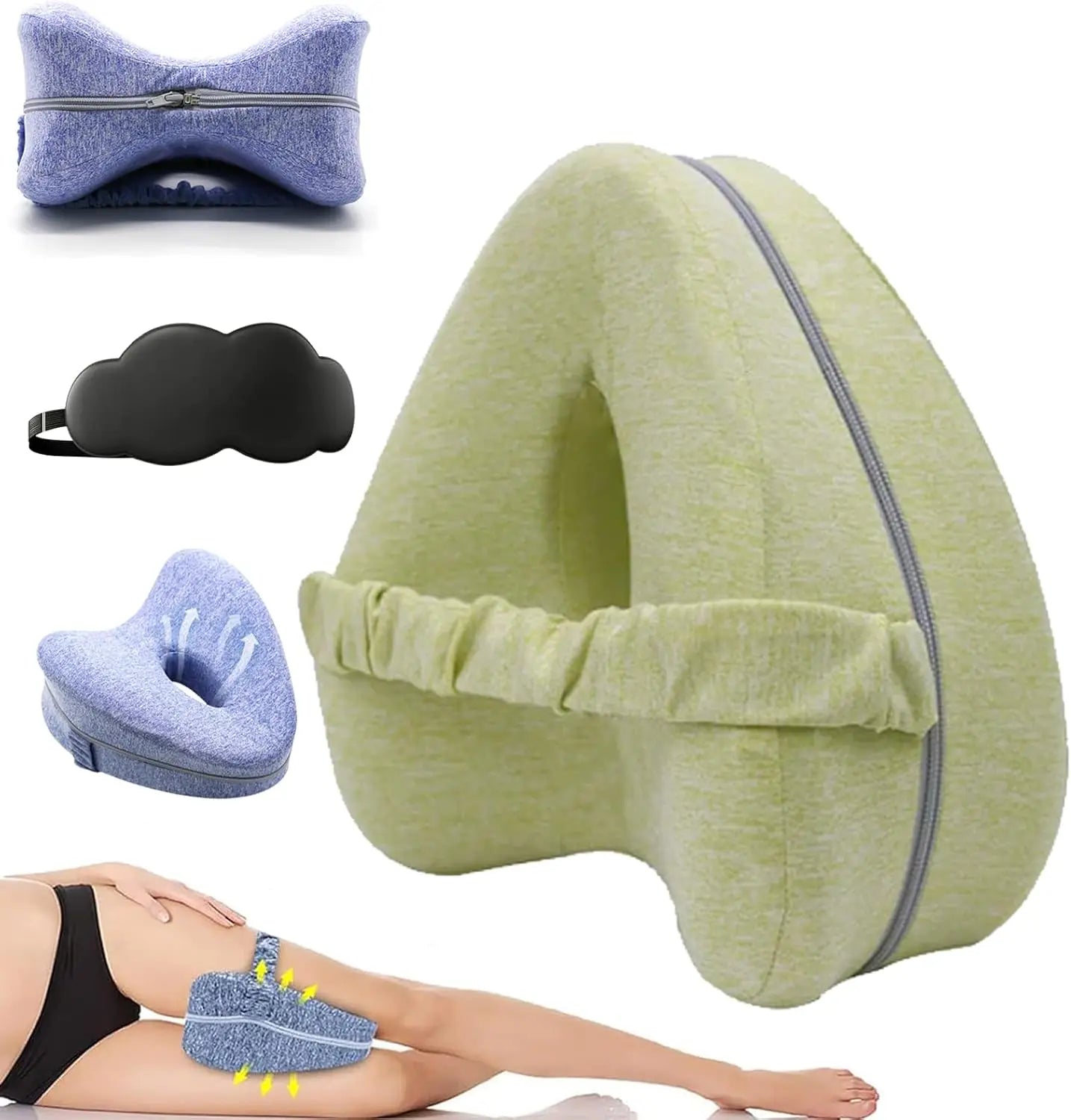 Spine Alignment Pillow – Orthopedic Leg Pillow for Hip Pain, Sciatica & Back Relief | Side Sleepers Support Cushion
