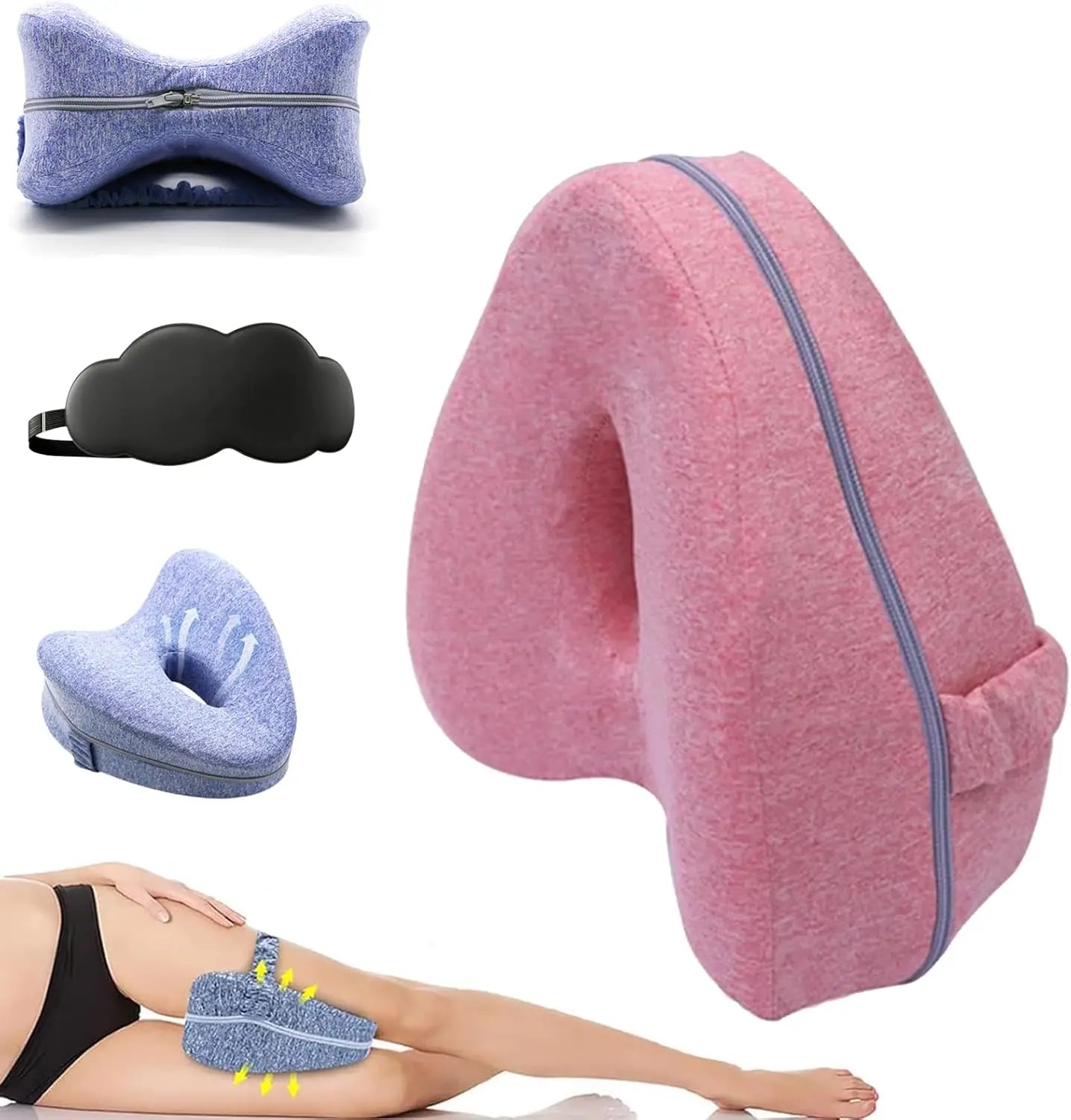 Spine Alignment Pillow – Orthopedic Leg Pillow for Hip Pain, Sciatica & Back Relief | Side Sleepers Support Cushion