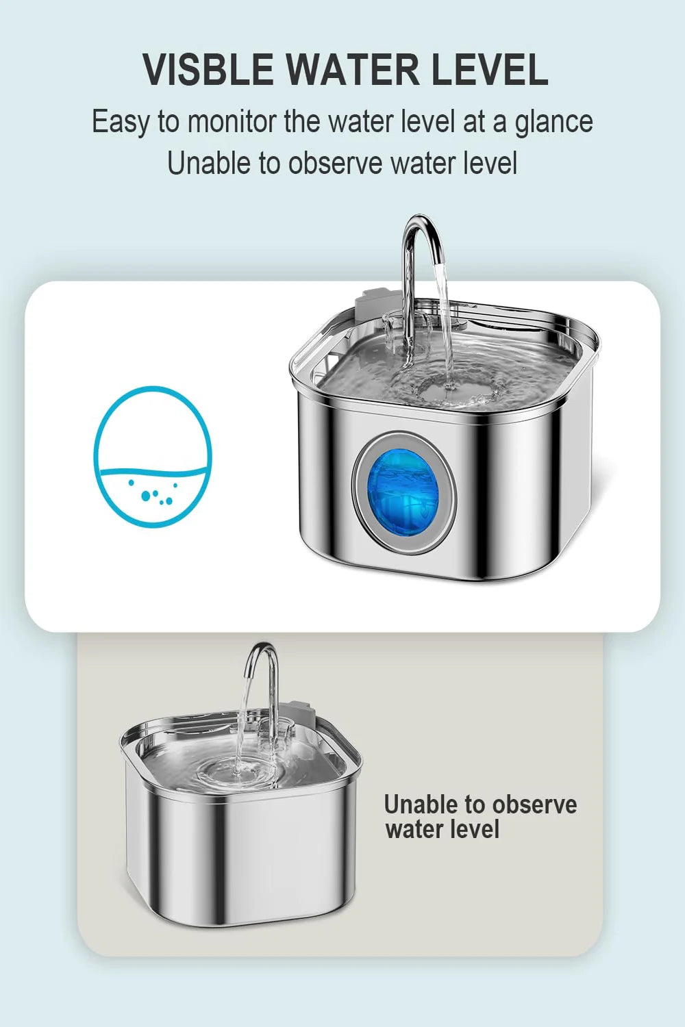 3.2L Stainless Steel Cat & Dog Water Fountain Feeder (Kittyspout)