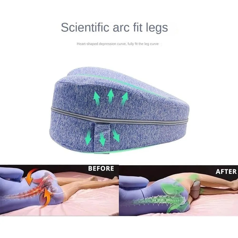 Spine Alignment Pillow – Orthopedic Leg Pillow for Hip Pain, Sciatica & Back Relief | Side Sleepers Support Cushion