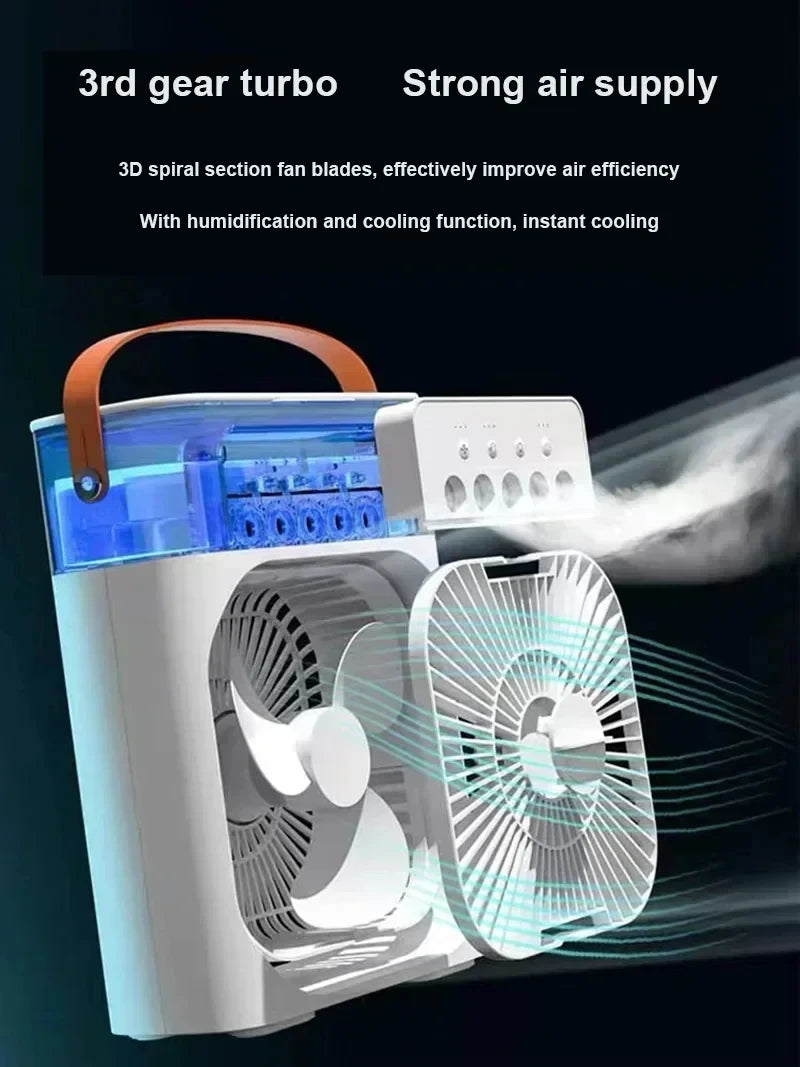 Portable Cooling Fan- New 3 In 1 Fan Air Conditioner Household Mini Air Cooler