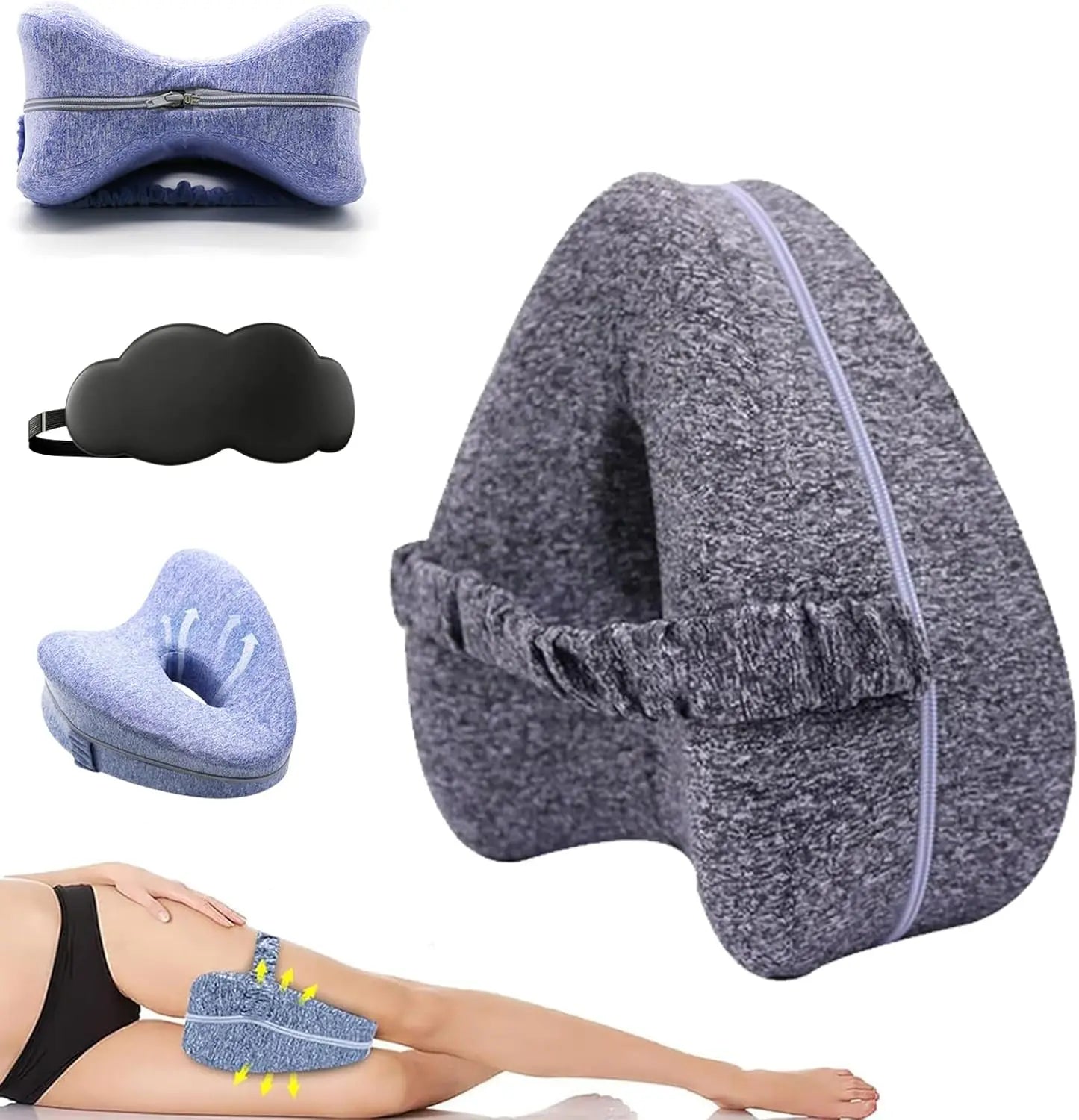 Spine Alignment Pillow – Orthopedic Leg Pillow for Hip Pain, Sciatica & Back Relief | Side Sleepers Support Cushion