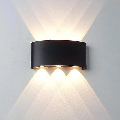 Modern LED Wall Sconces – Indoor/Outdoor Up Down Wall Light Fixture, White Wall Mount Lamp for Living Room, Hallway, Bedroom Décor